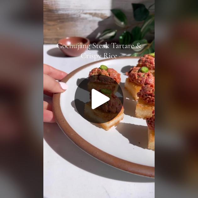 GOCHUJANG STEAK TARTARE, MISO AIOLI, RICE CRACKER